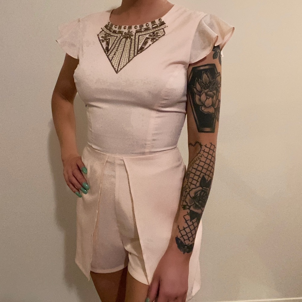 BEBE light pink romper